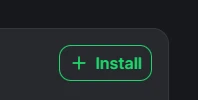The + Install button on a Modrinth search result